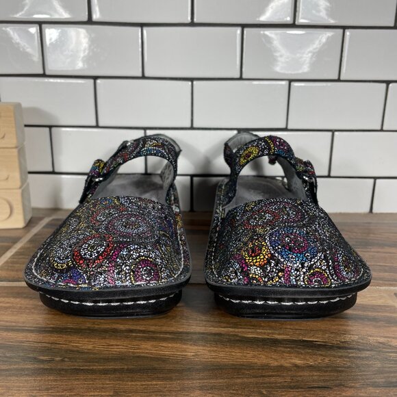 Alegria Jemma Womens Size EU 37 Shoes Spiro Multicolor Leather Crossover Sandals - Picture 2 of 12